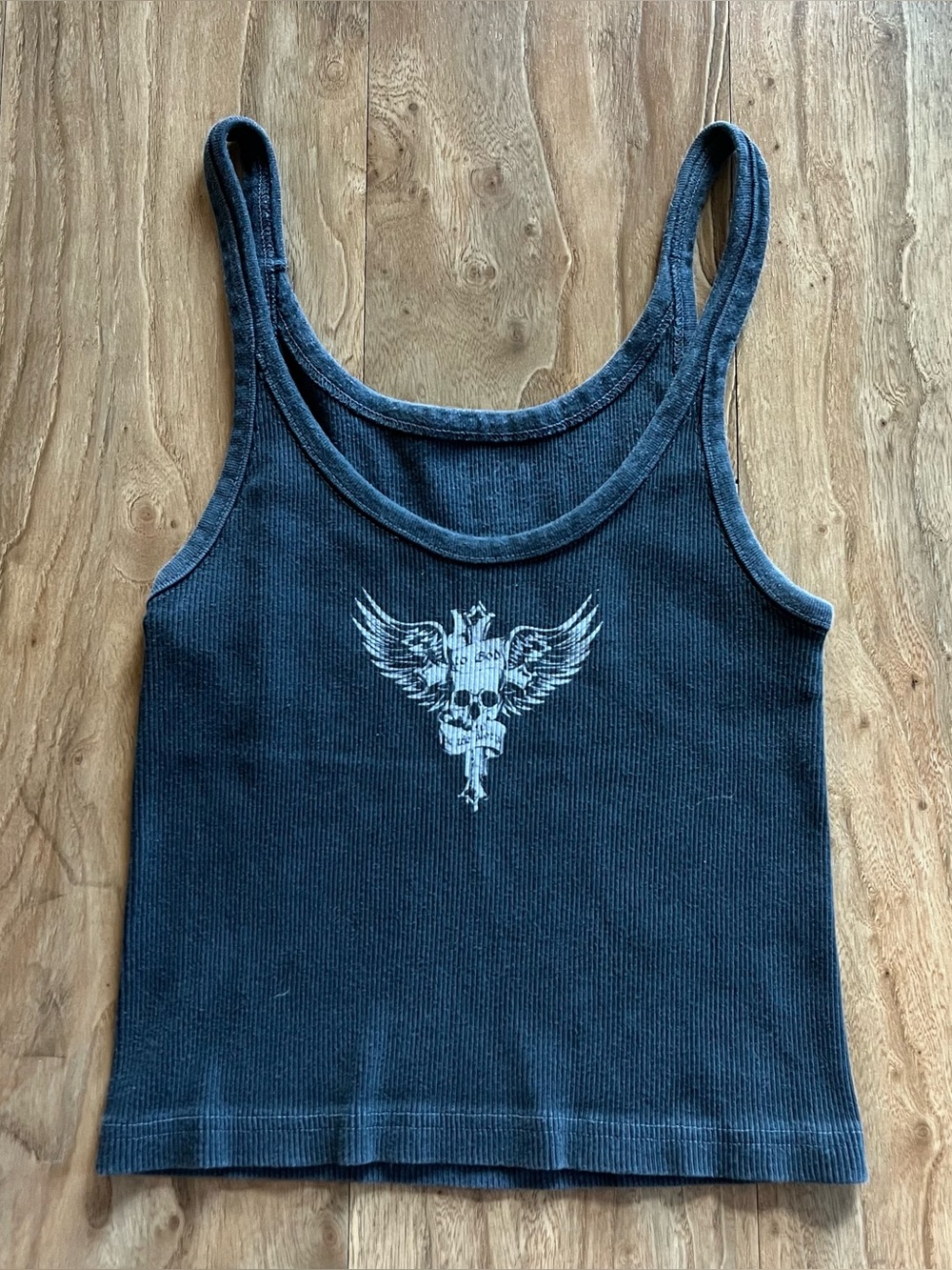 Brandy Melville skull grunge tank top